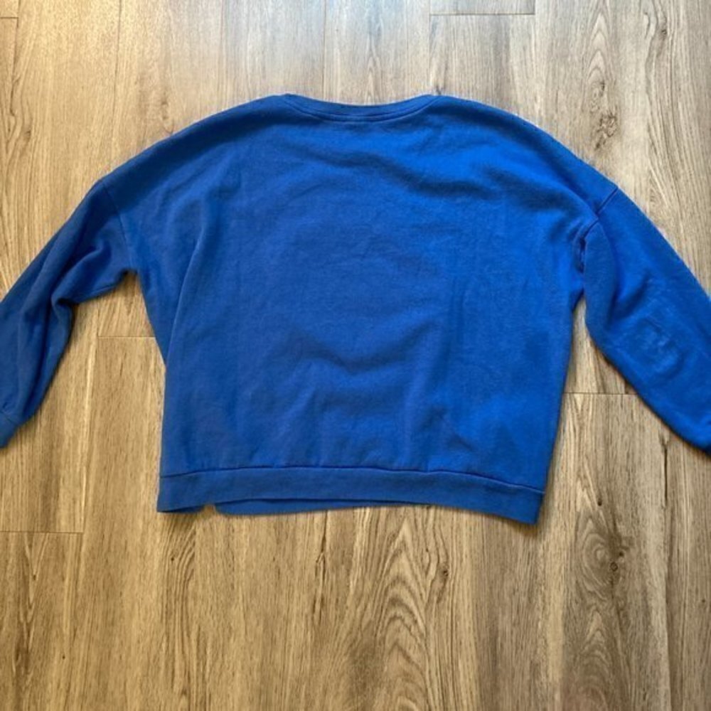 Disney Vintage Blue Patchwork Fleece Sweater Size L - Picture 6 of 6
